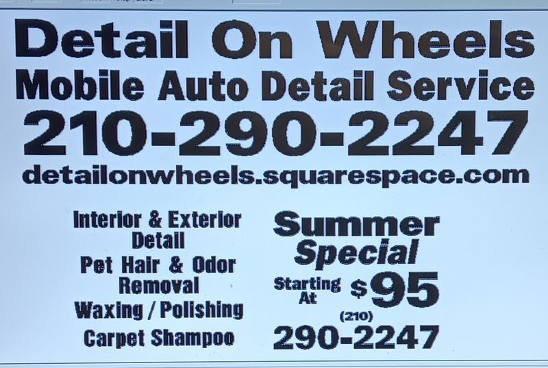 Custom car magnet printed for a mobile auto detailing business